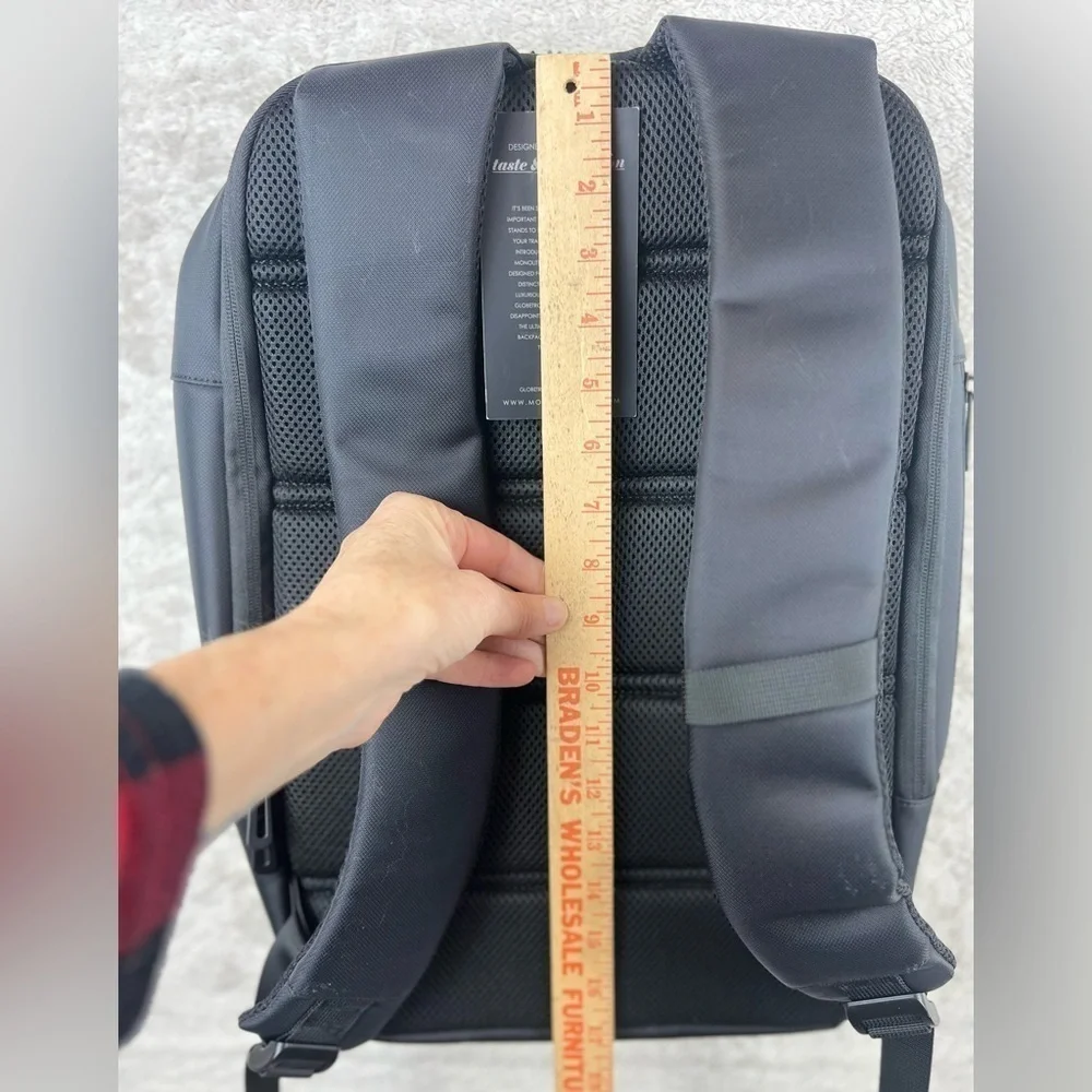 NWT MONOLITH Globetrotters Backpack Black Laptop Case Gift Present